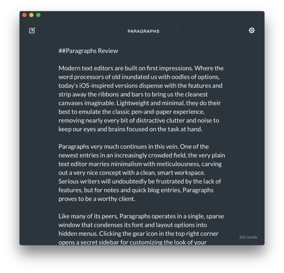Paragraphs review: Good, clean fun for bloggers and note-taker
